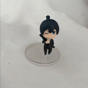 Anime  “Chainsaw Man “ mini Figure -Black Hair, Black Outfit